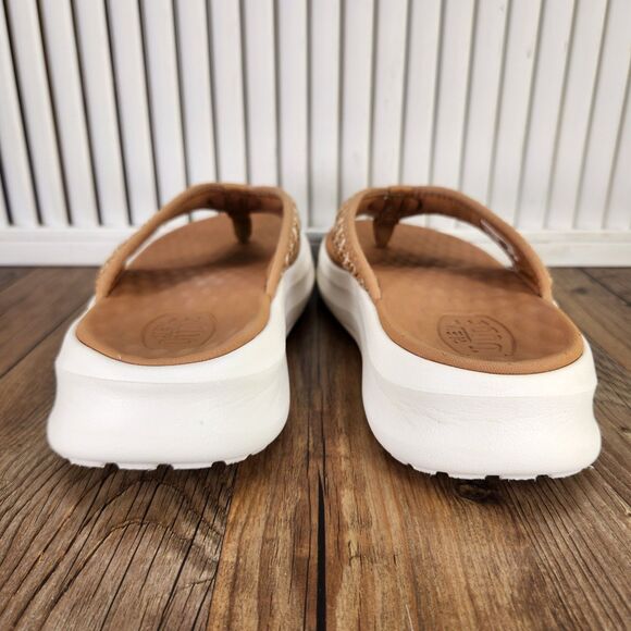 Hey Dude Tide Womens Sz 9 Brown Macaroon Casual Comfort Boho Flip Flops Sandals - Picture 4 of 9